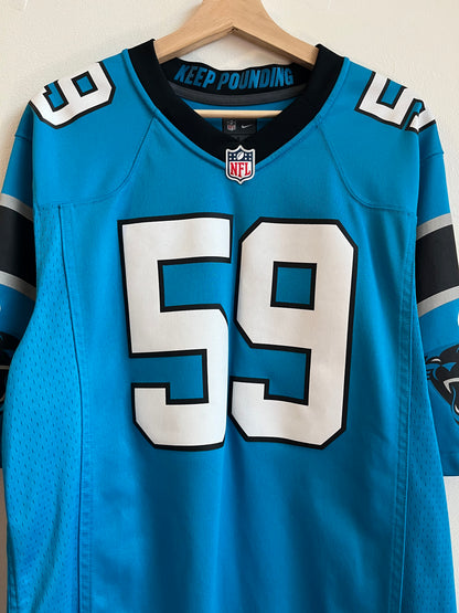 2016 Carolina Panthers Luke Kuechly #59 Blue Nike Jersey (L)