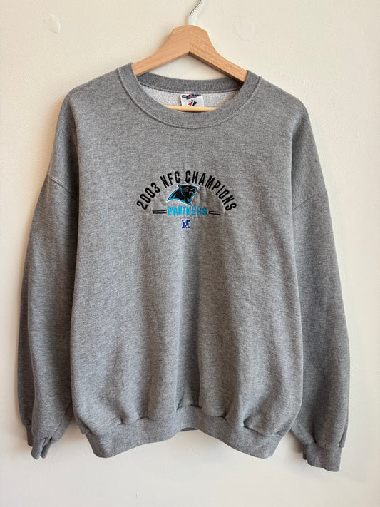 2003 Carolina Panthers Embroidered NFC Champions Crewneck (XL)