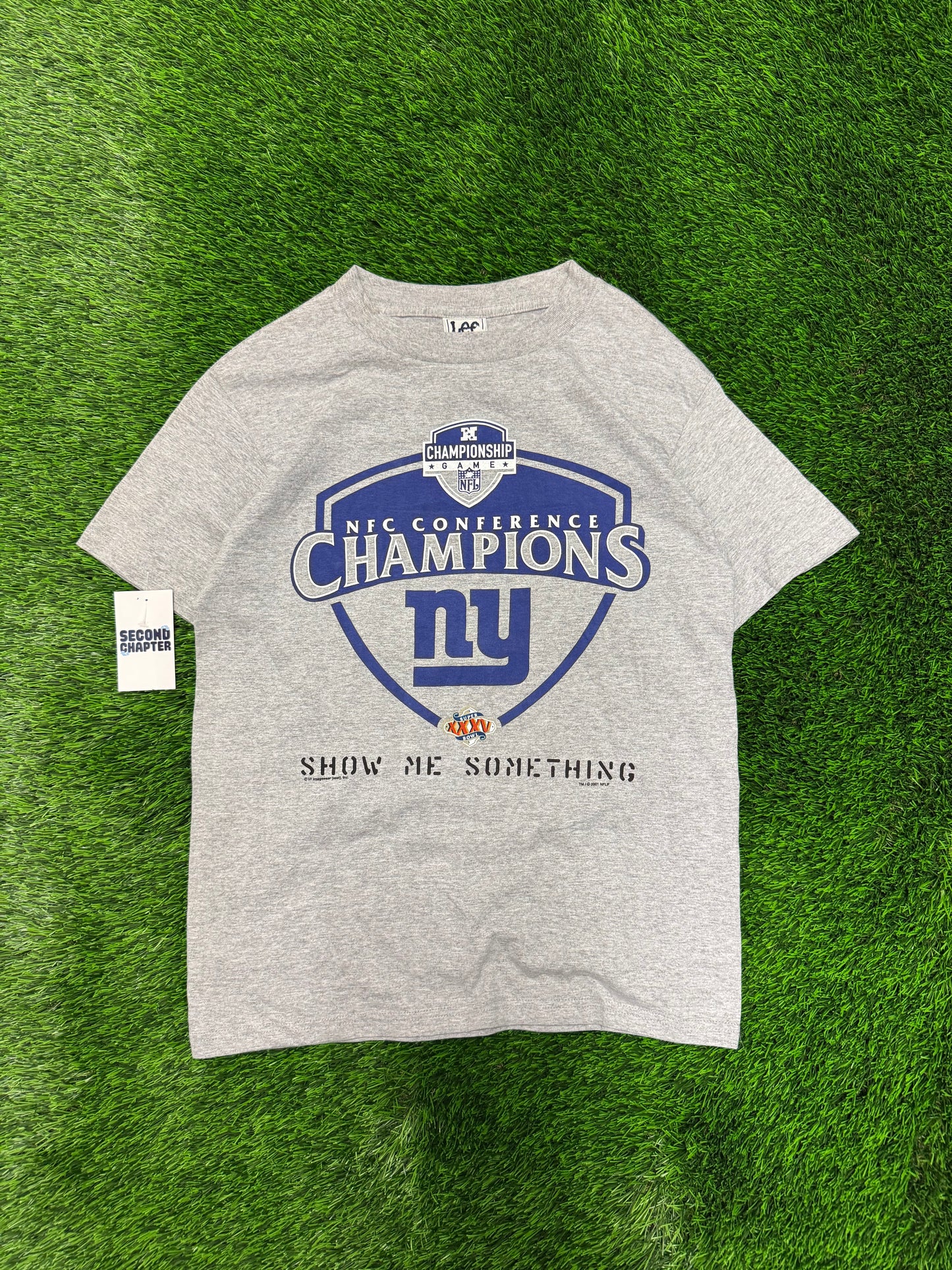 2001 NY Giants Lee Champions Tee (Youth L)