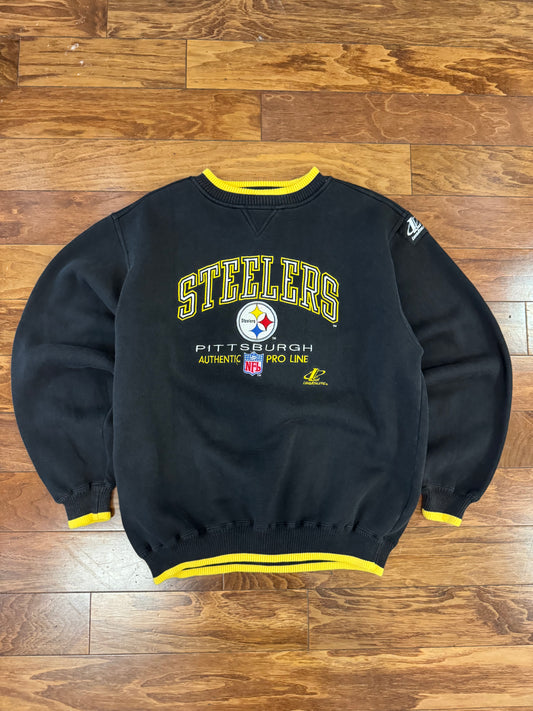 90s Steelers Pro Line Embroidered Crewneck (XL)