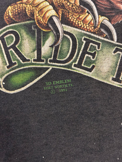 1991 Harley Davidson Eagle Graphic 3D Emblem Tee (XL)