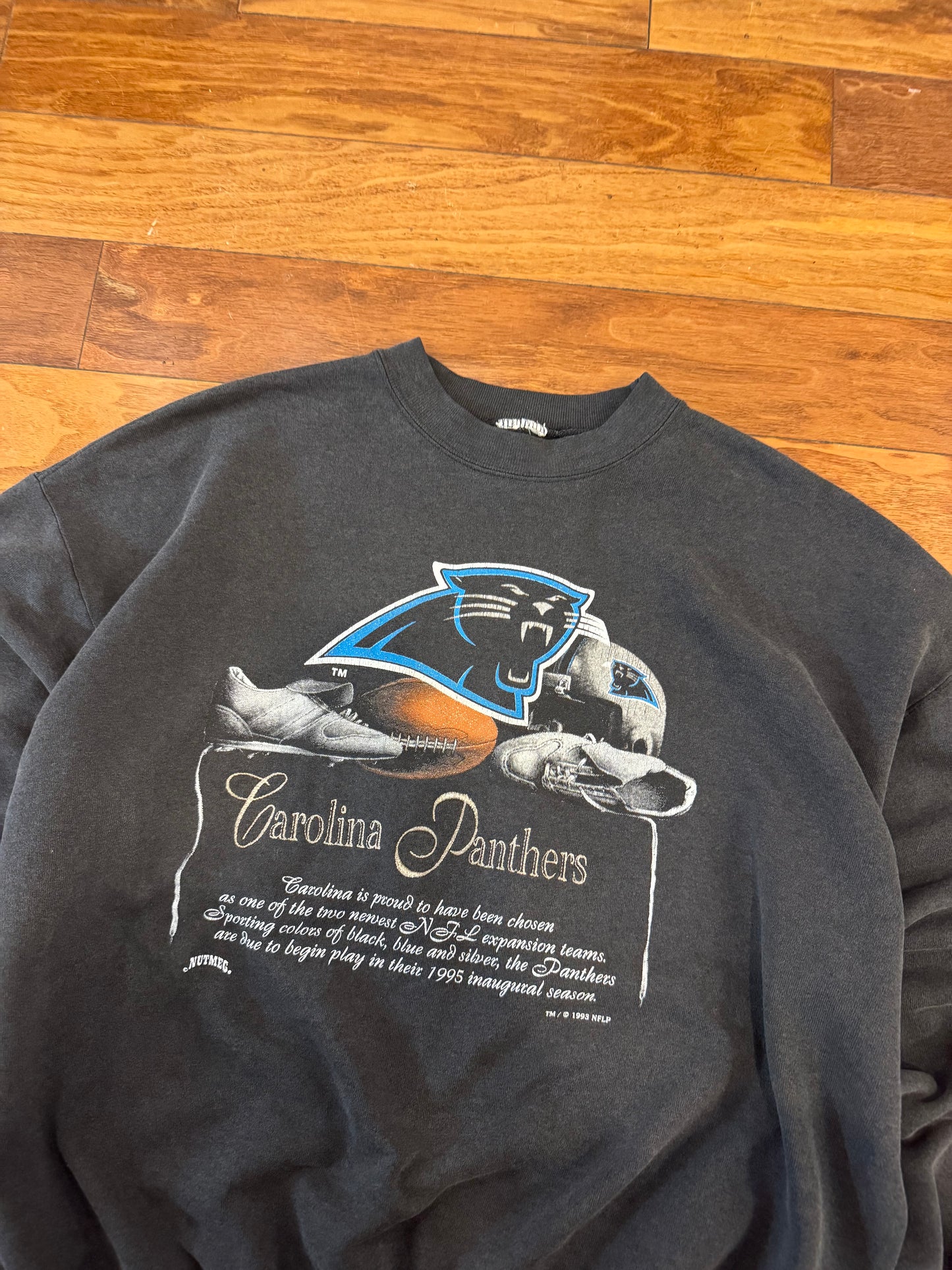1993 Carolina Panthers Embroidered Locker Room Crewneck (XL)