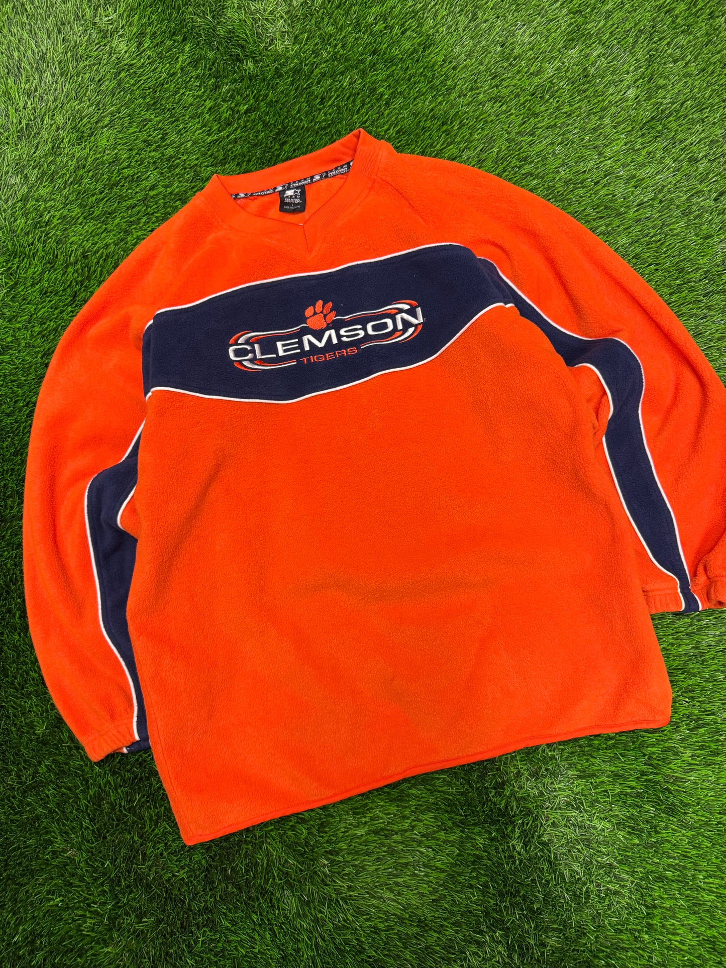 00s Clemson University Starter Fleece Vintage Pullover Crewneck (L)