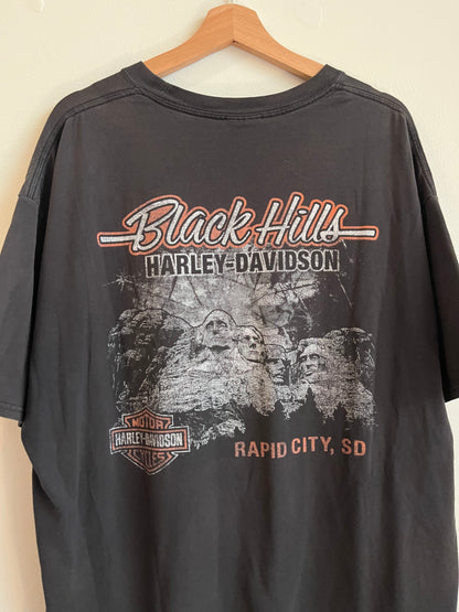 2018 Harley Davidson Sturgis Rapid City Faded Pocket Tee (XXL)