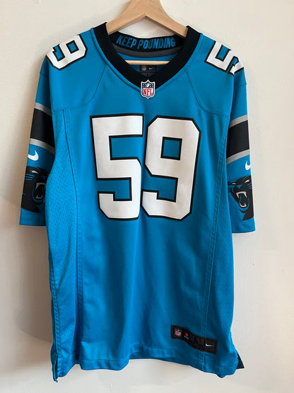 2016 Carolina Panthers Luke Kuechly #59 Blue Nike Jersey (L)