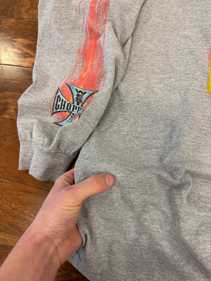 00s West Coast Choppers Jesse Who Flames Long-Sleeve Shirt (XXL)