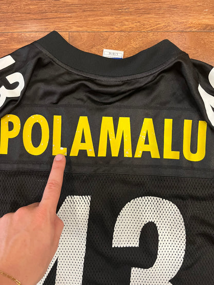 00s Pittsburgh Steelers Troy Polamalu Reebok Jersey (L)