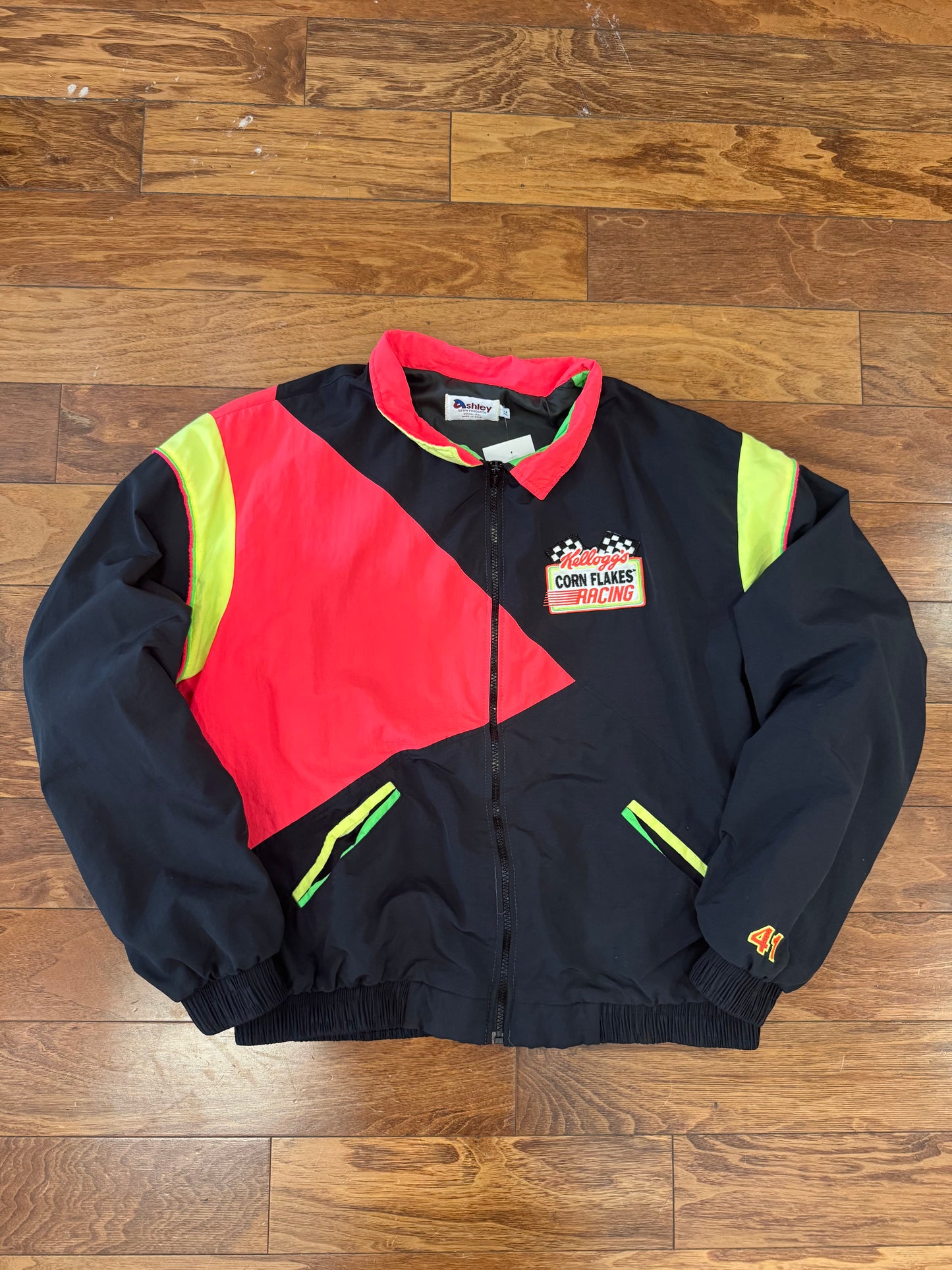 90s Kellogg's Corn Flakes Nascar Racing Windbreaker (XL)