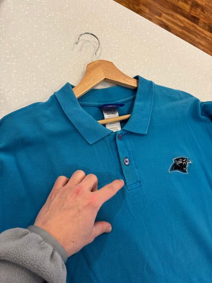 00s Carolina Panthers Reebok Blue Collar Shirt (L)