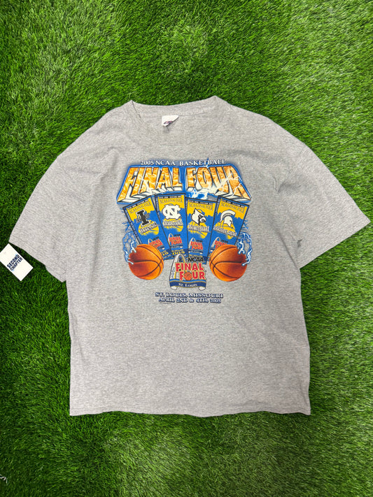 2005 NCAA Basketball Final Four (Illinois, UNC, Louisville, Michigan State) Tee (XL)