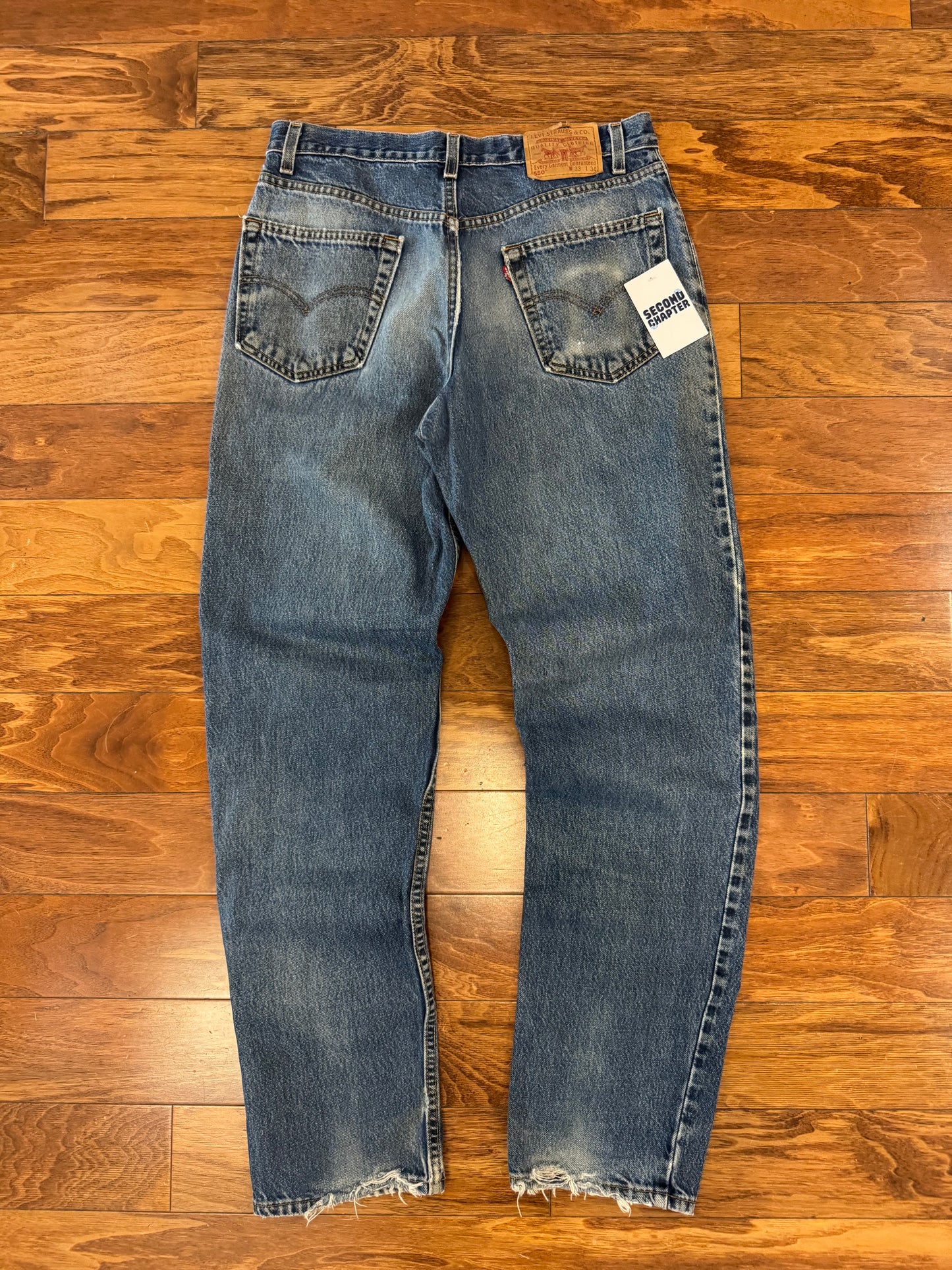 2001 Levi's 550 Vintage Mid Wash Jeans (33 x 34)