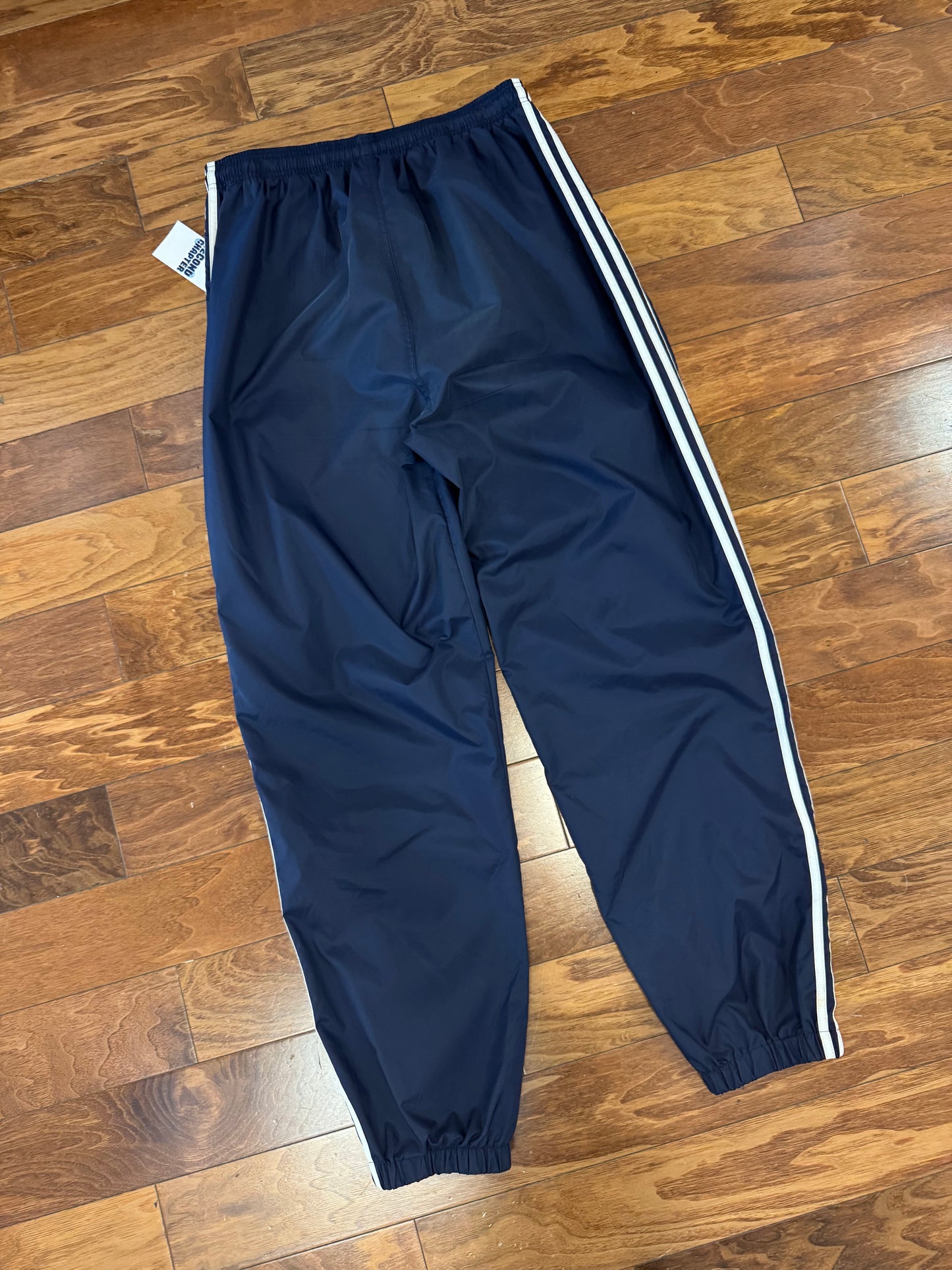 90s Adidas Navy Cuffed Track Pants (XL)