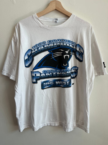 1996 Carolina Panthers Division Champions White Tee (XL)