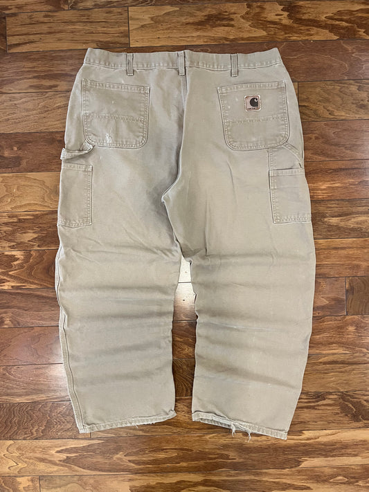 00s Carhartt Beige Vintage Carpenter Pants (40 x 30)