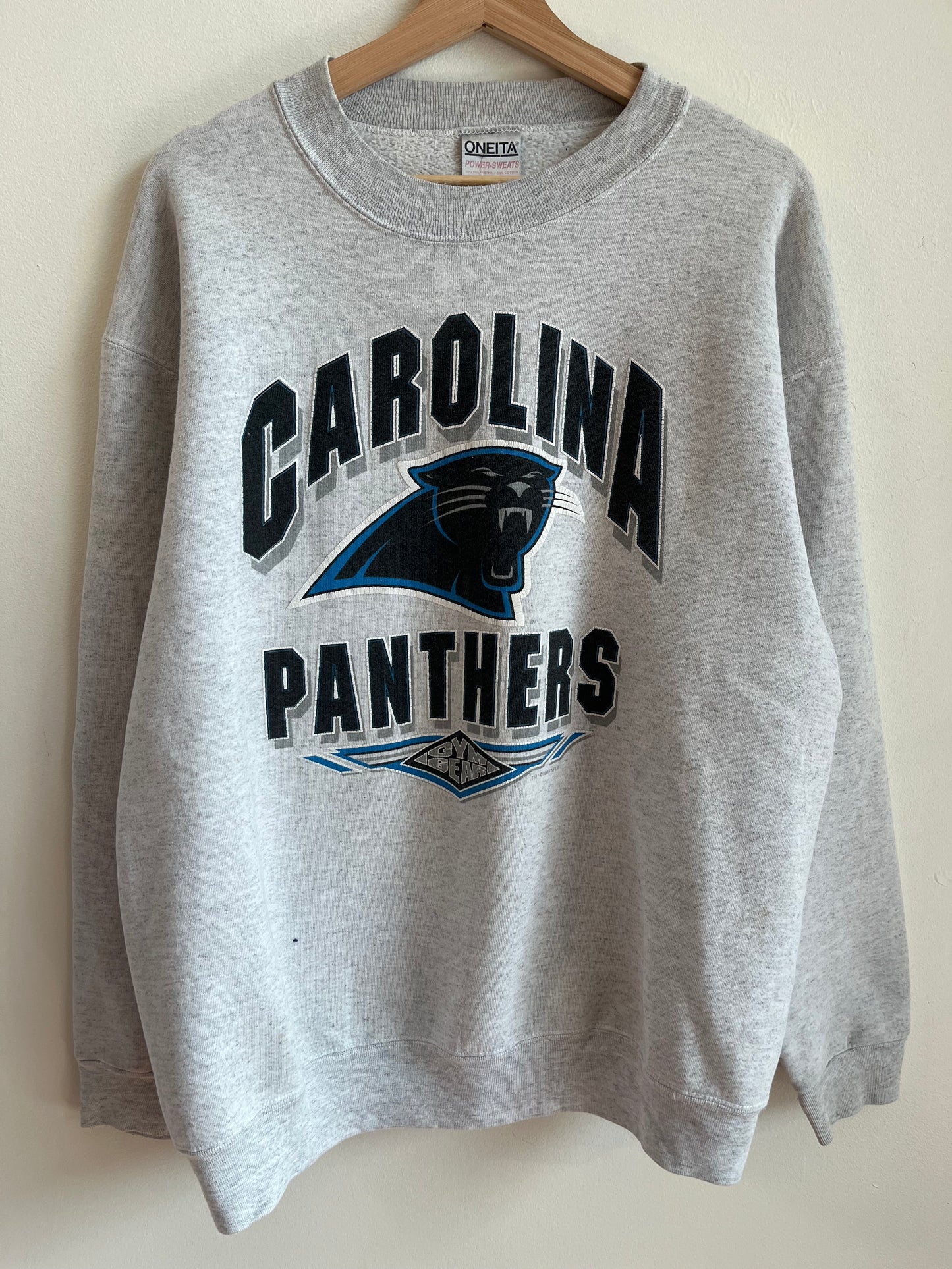 1993 Carolina Panthers Gym Gear Essential Grey Crewneck (XL)
