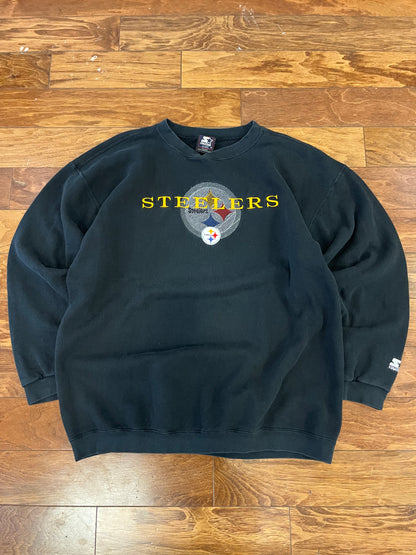 90s Pittsburgh Steelers Starter Embroidered Crewneck (XL)