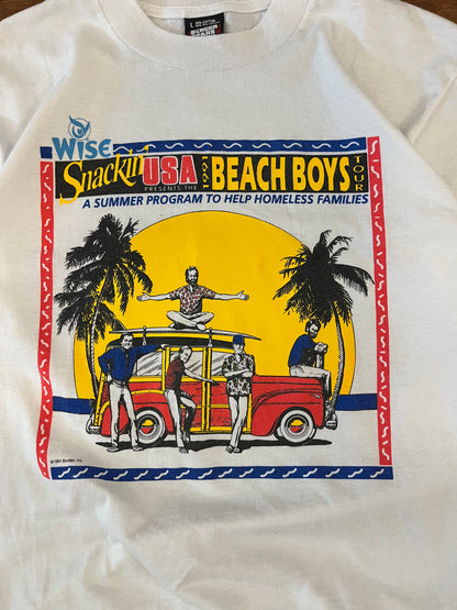 1991 The Beach Boys Snackin USA Music Tee (L)