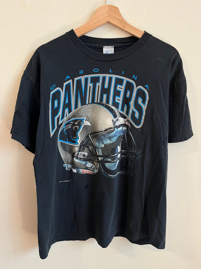 1993 Carolina Panthers Thrashed Helmet Tee (M)