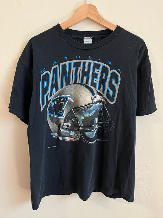 1993 Carolina Panthers Thrashed Helmet Tee (M)
