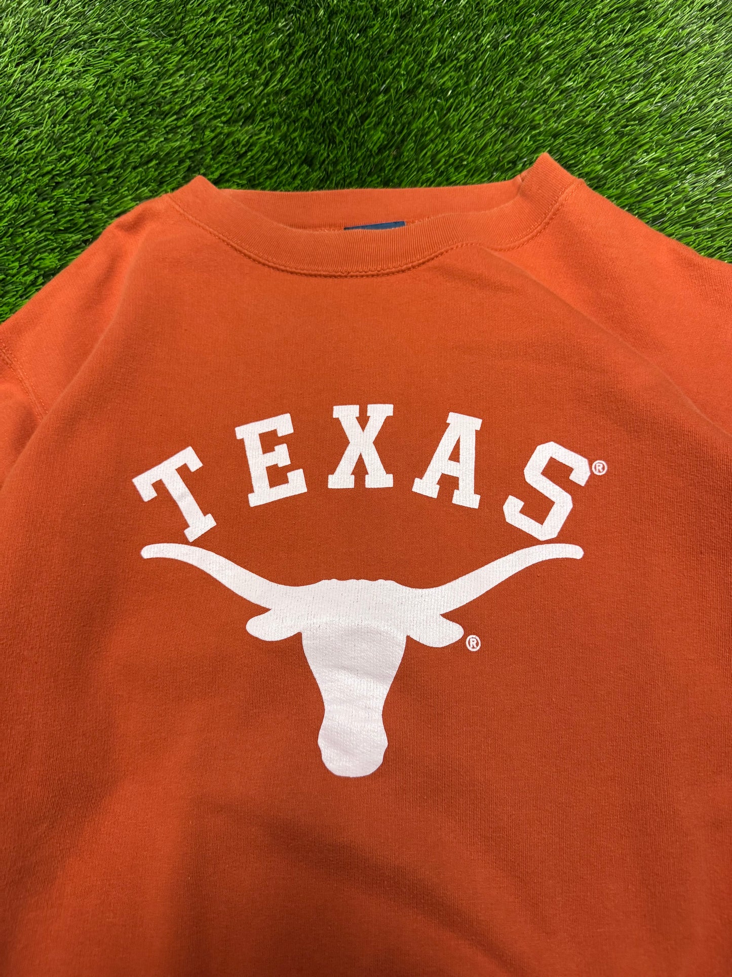 00s University of Texas Longhorns Spell Out Essential Vintage Crewneck (L)