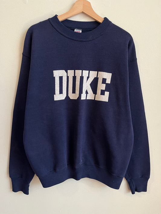 90s Duke Spell Out Soffe Navy Crewneck (XL)