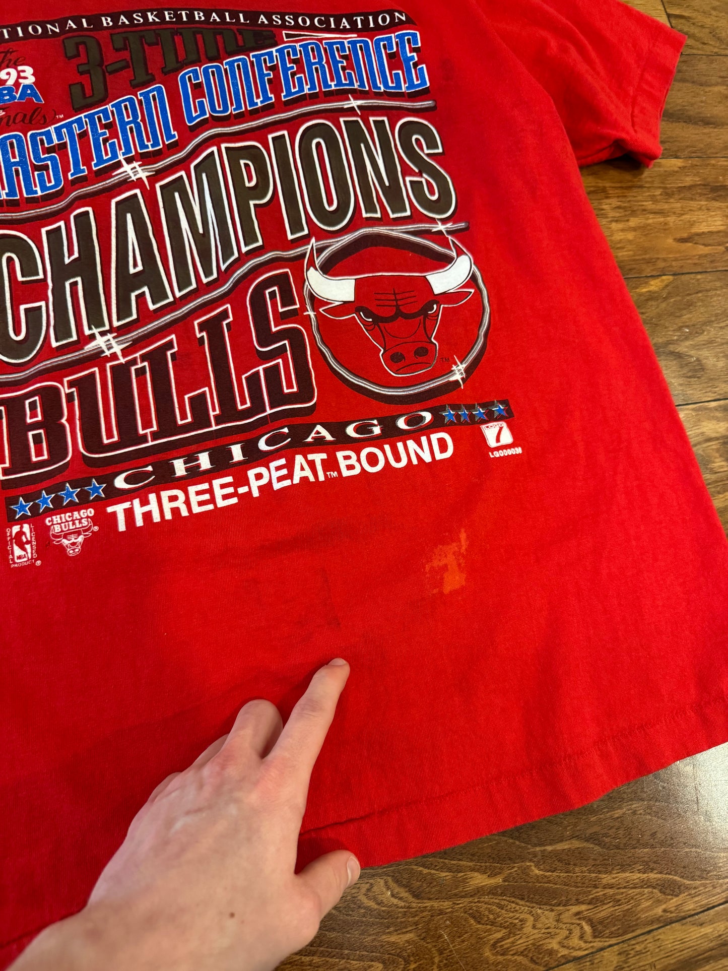 1993 Chicago Bulls 3x Champs Vintage Tee (L)