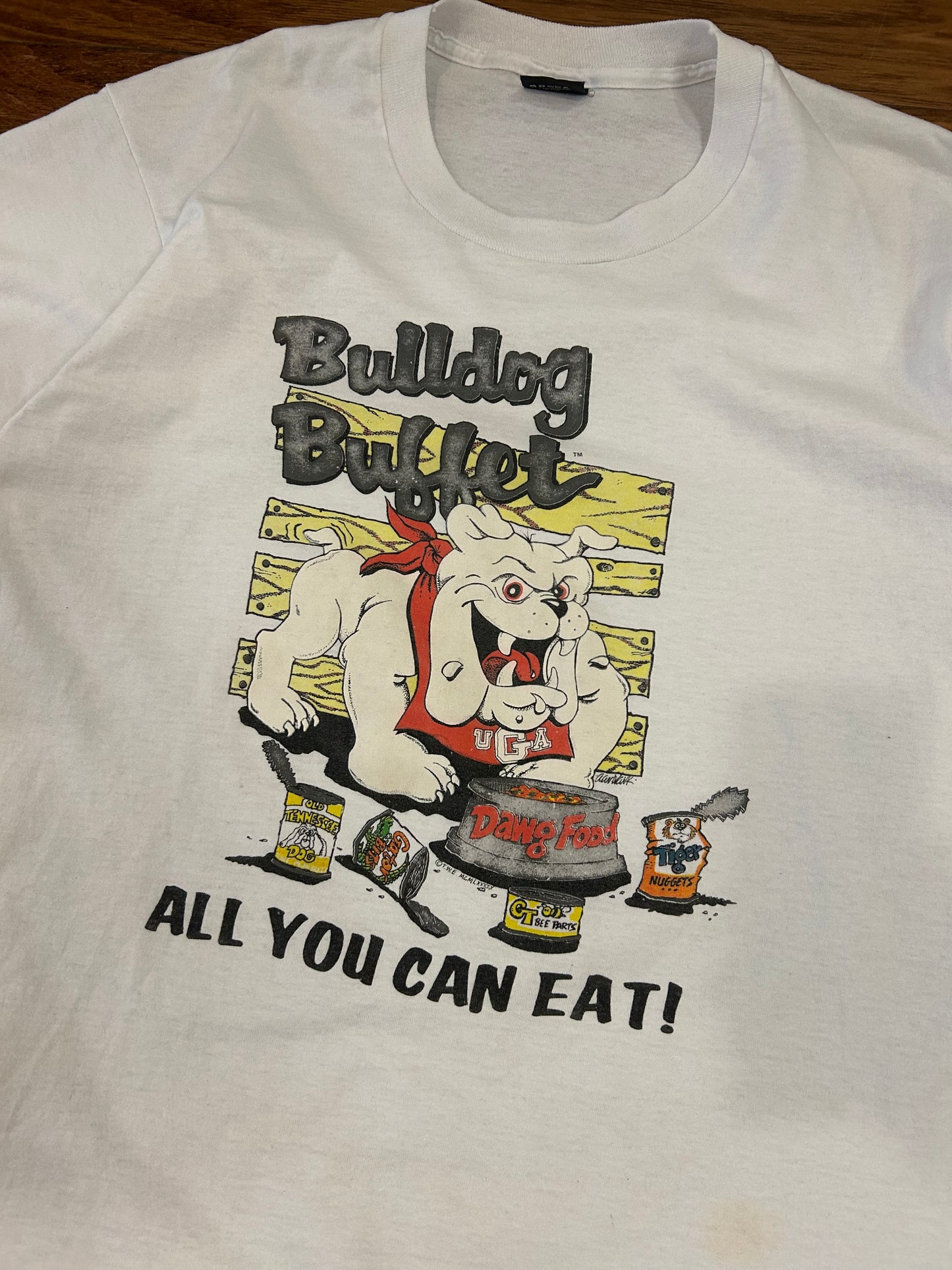 90s University of Georgia "Bulldogs Buffet" Tee (XL)