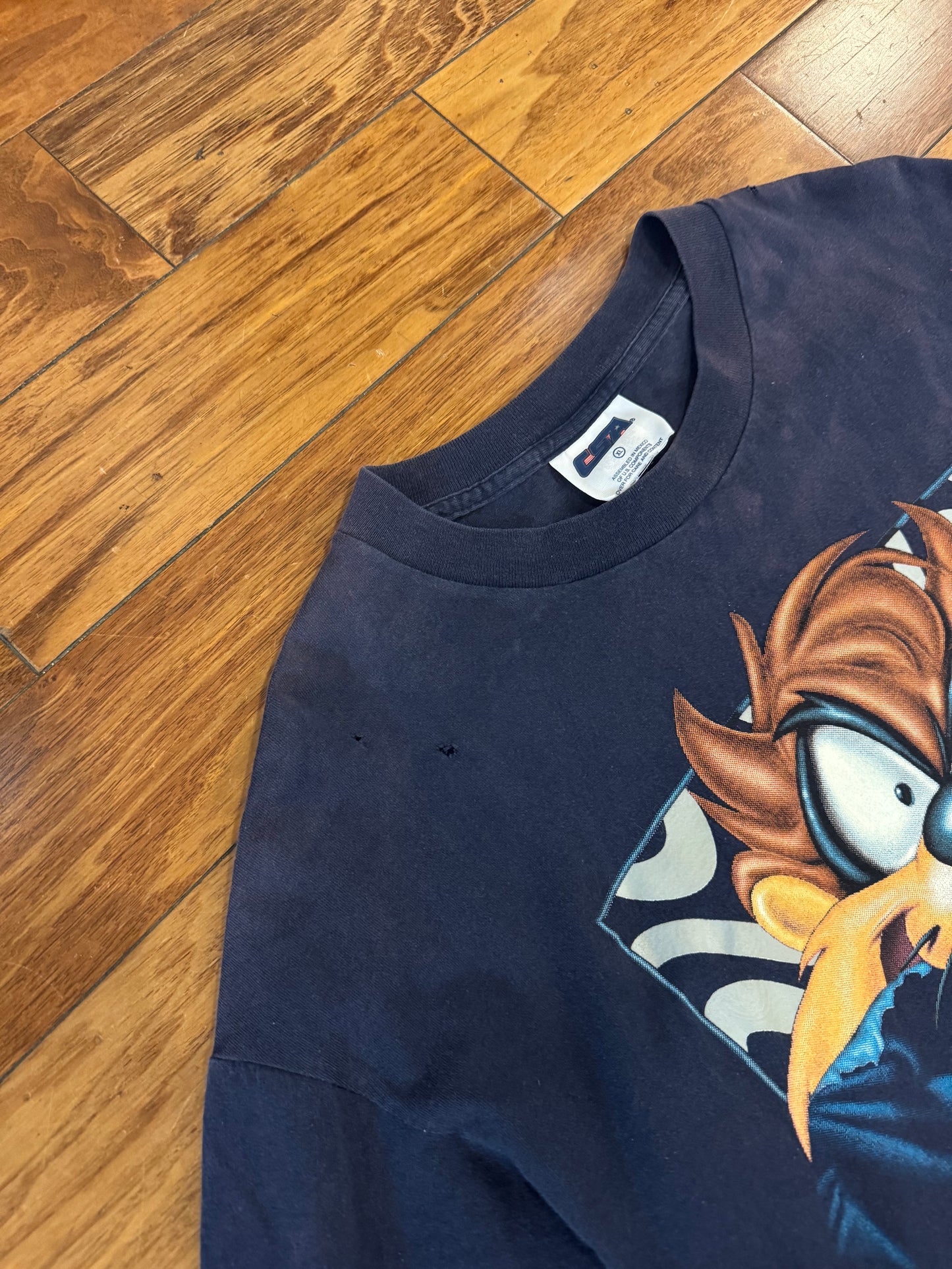 1998 Dallas Cowboys Taz Bleach Faded Tee (XL)