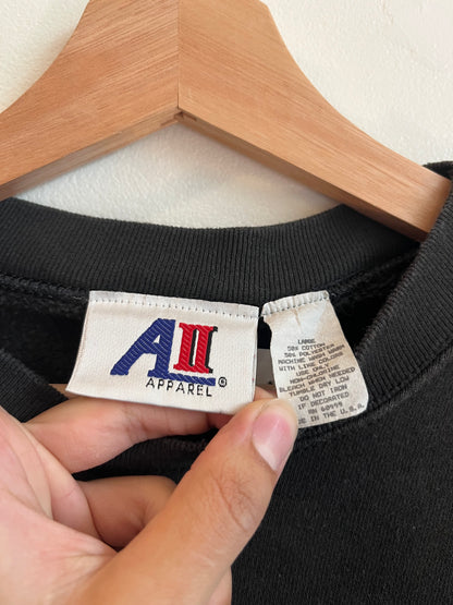 90s Carolina Panthers AII Faded Black Crewneck (L)