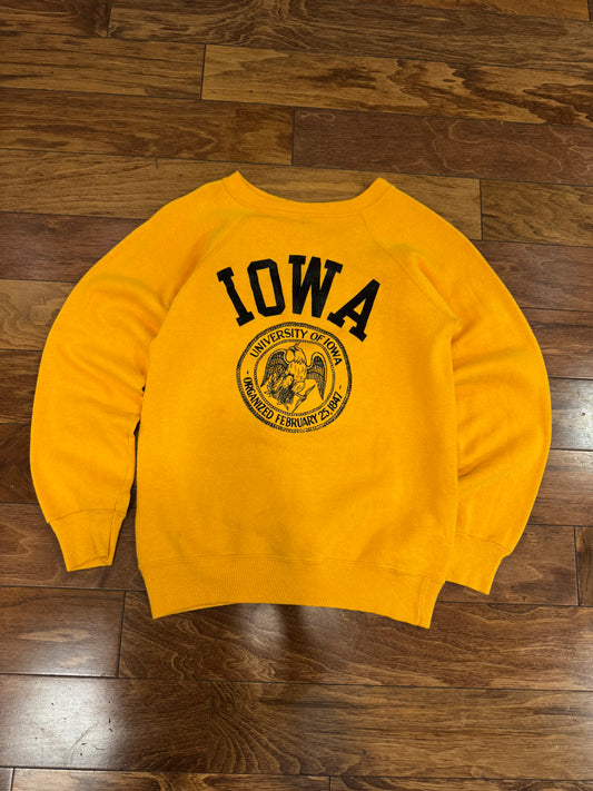 70s University Of Iowa Champion Vintage Crewneck (S)