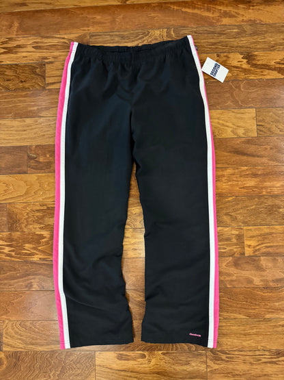 00s Reebok Black/Pink Track Pants (L)