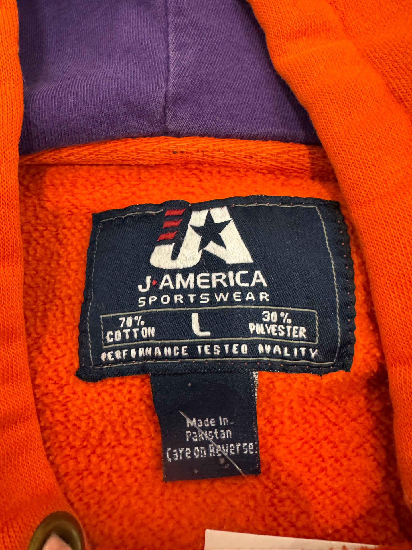 00s Clemson Embroidered J America Hoodie (L)