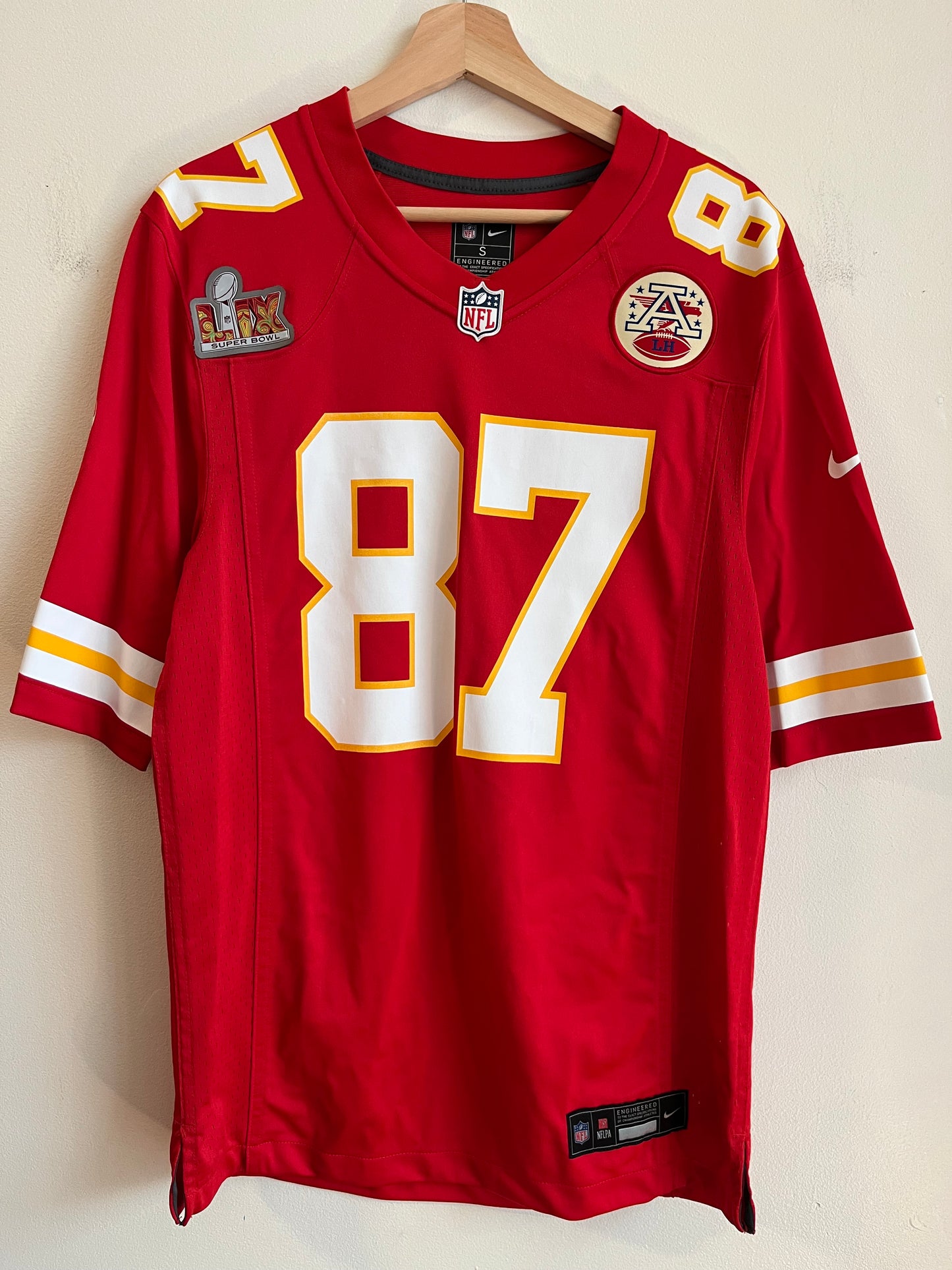 2025 Kansas City Chiefs Travis Kelce Super Bowl LIX Jersey (S)