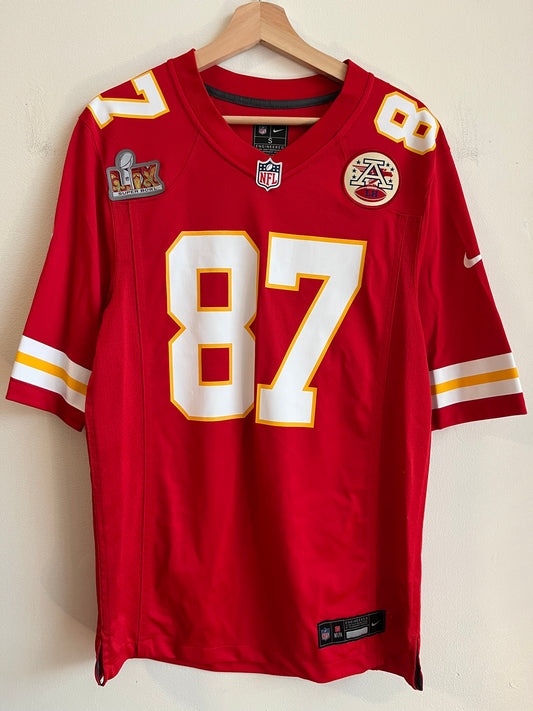 2025 Kansas City Chiefs Travis Kelce Super Bowl LIX Jersey (S)
