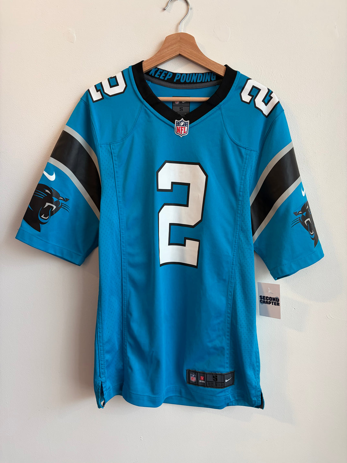 2010s Carolina Panthers DJ Moore Nike Blue Jersey (S)