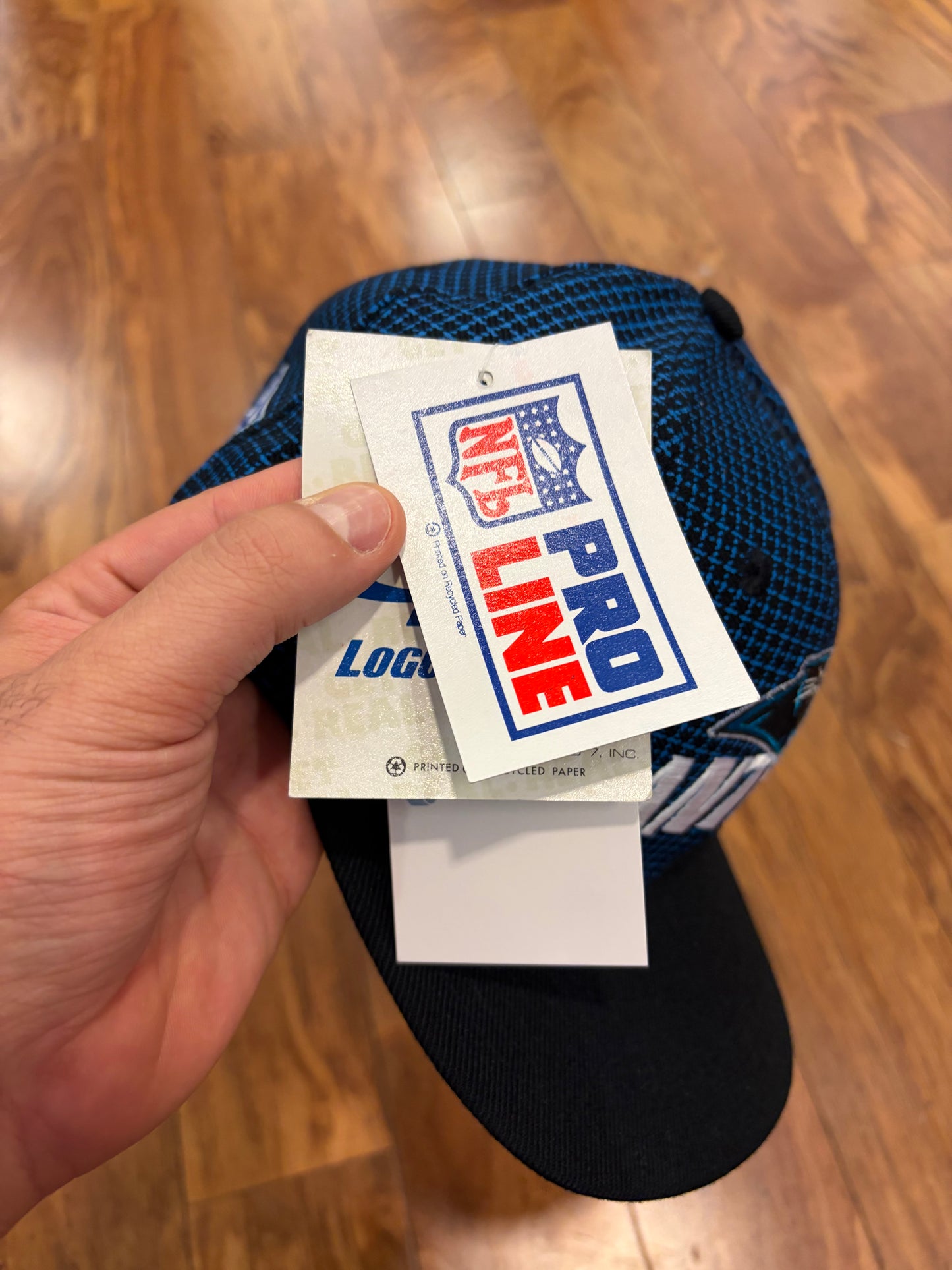 90s Carolina Panthers Grid Logo Athletic Deadstock Hat (OS)