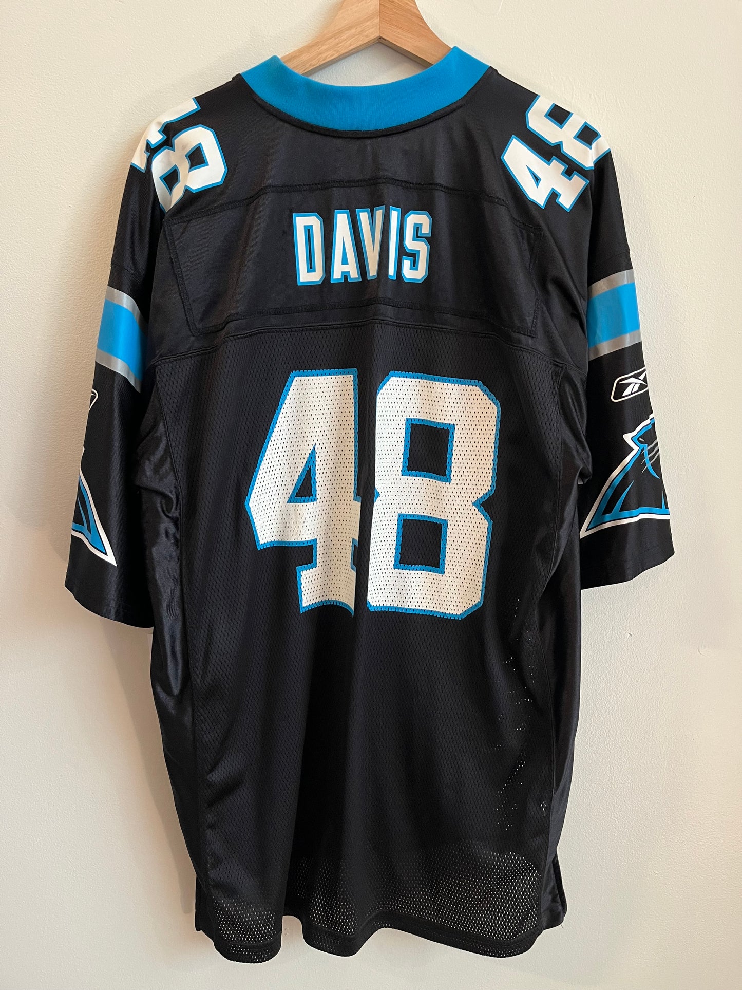 00s Carolina Panthers Stephen Davis Reebok Home Jersey (L)