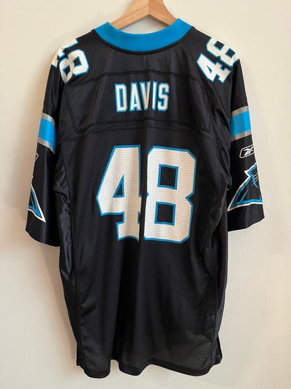 00s Carolina Panthers Stephen Davis Reebok Home Jersey (L)