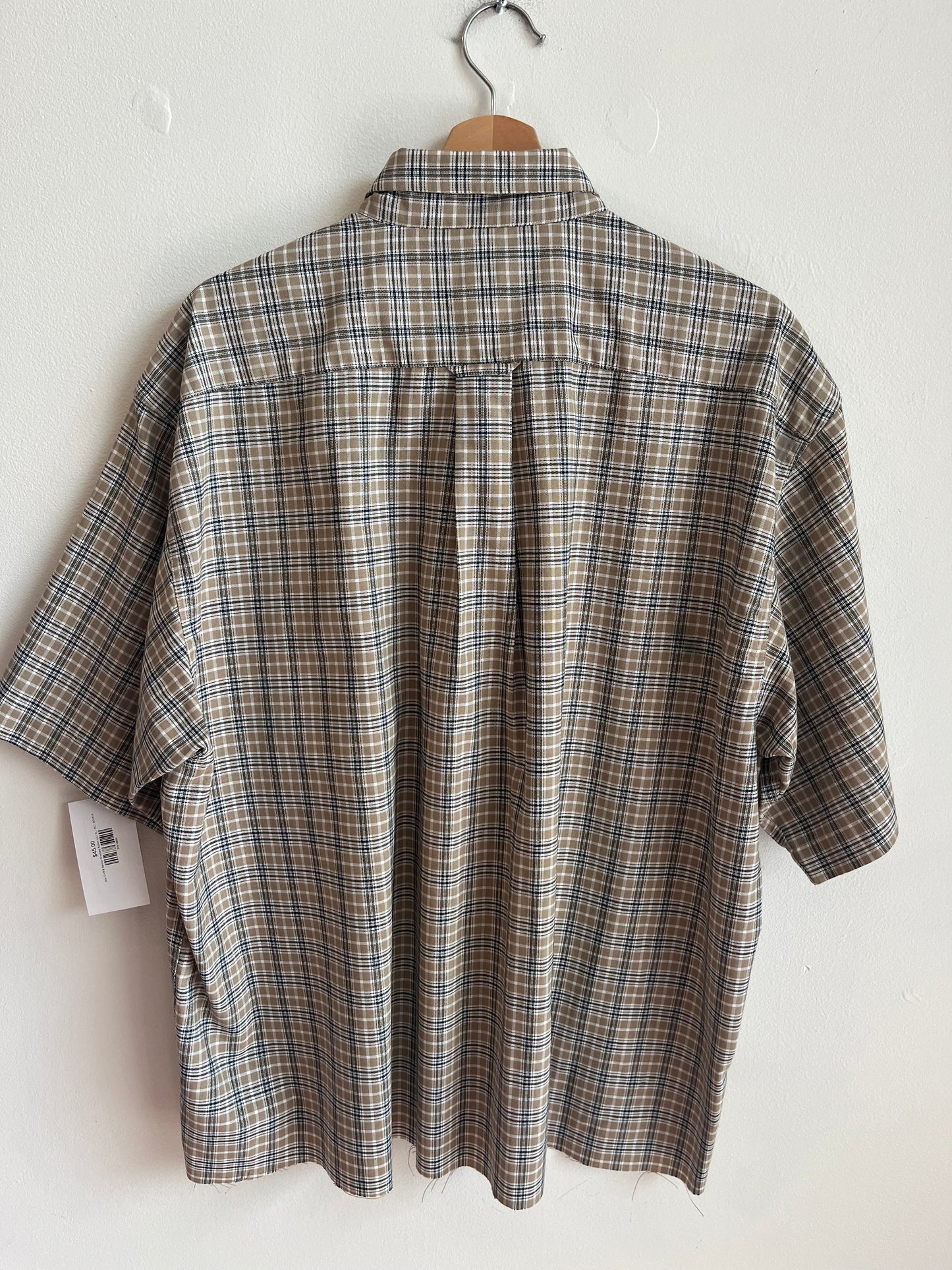 00s Croft & Barrow Cropped Essential Button Down Polo Shirt (XL)