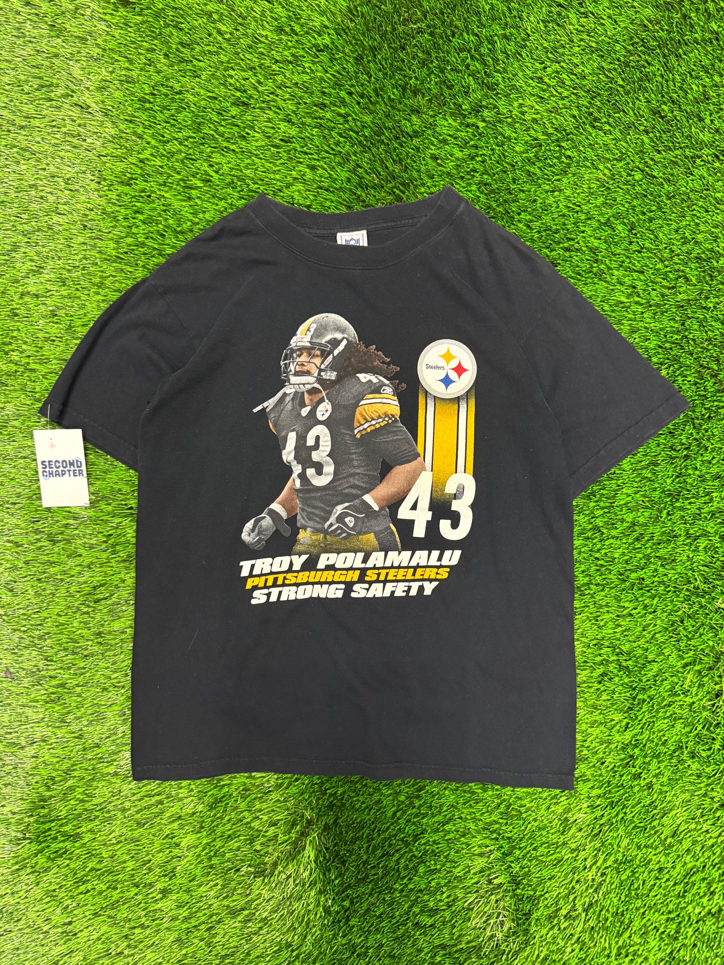 00s Pittsburgh Steelers Troy Polamalu #43 Tee (M)