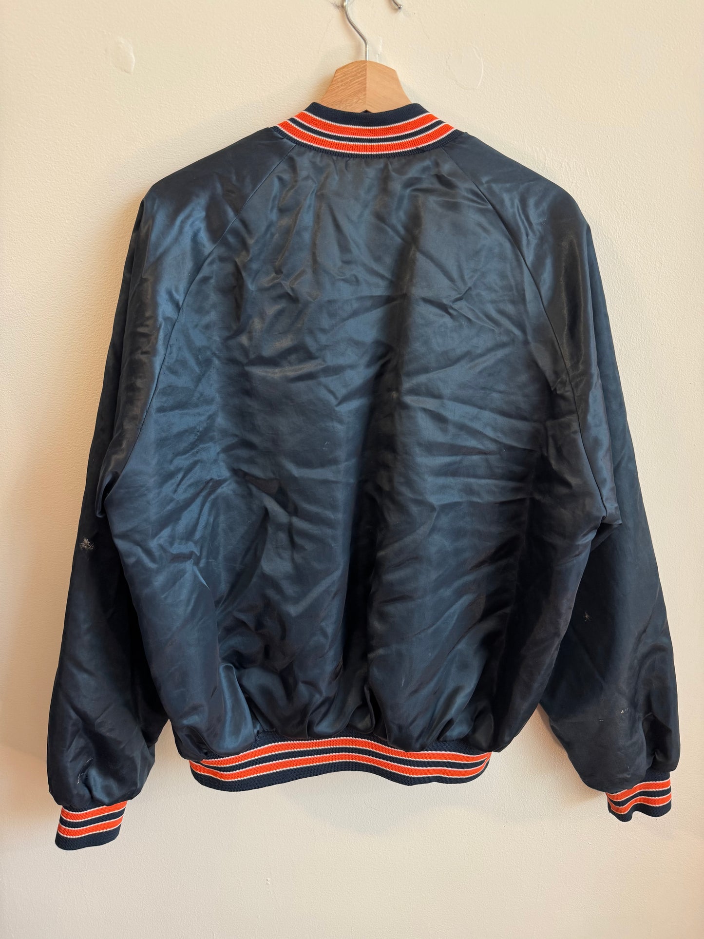 90s Chicago Bears Stained Vintage Satin Jacket (L)