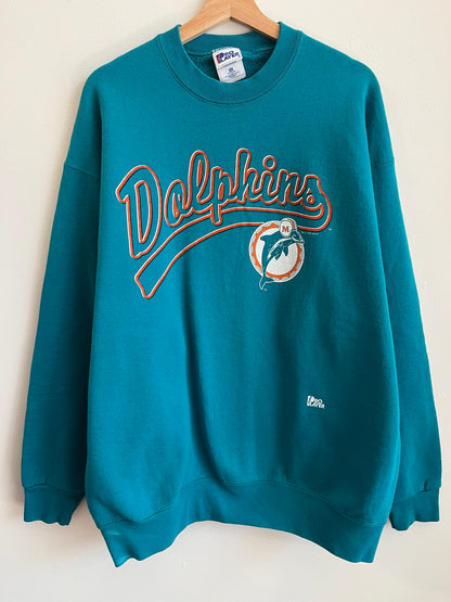 1996 Miami Dolphins Pro Player Teal Crewneck (XXL)