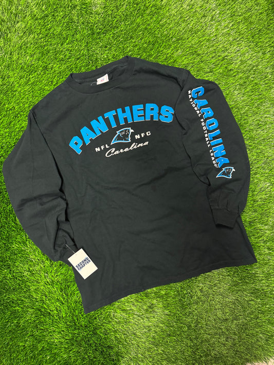 2003 Carolina Panthers Spell Out Long Sleeve Vintage Shirt (L)
