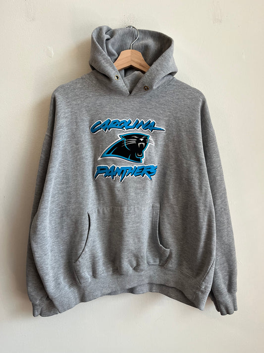 00s Carolina Panthers NFL Boxy Grey Hoodie (M)