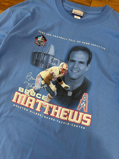 2007 Houston Oilers Bruce Matthews Hall of Fame Tee (L)