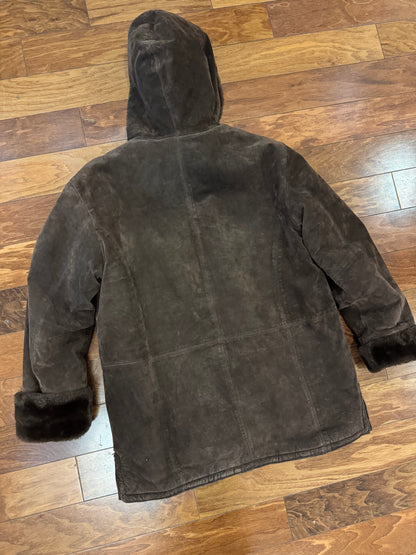00s St. Johns Bay Fur Suede Vintage Jacket (L)