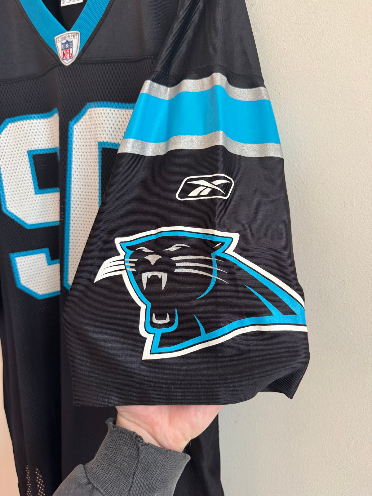 90s Carolina Panthers Julius Peppers Home Reebok Jersey (XXL)