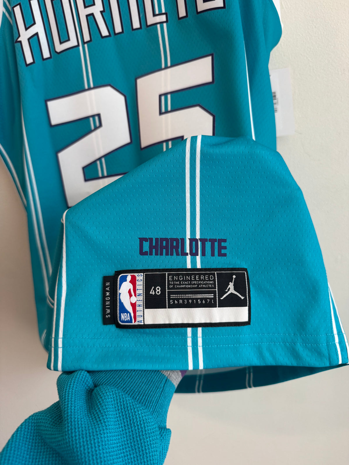 2020 Charlotte Hornets PJ Washington Jr. Jordan Teal Swingman Jersey (L)
