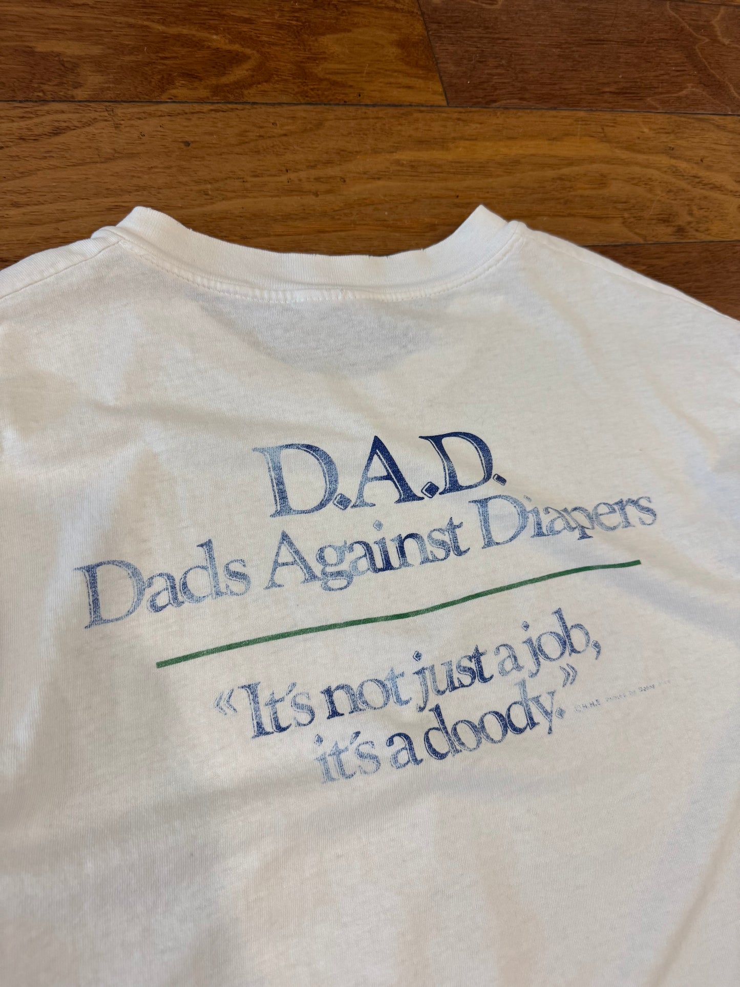 90s Dads Against Diapers Distressed Tee (L)