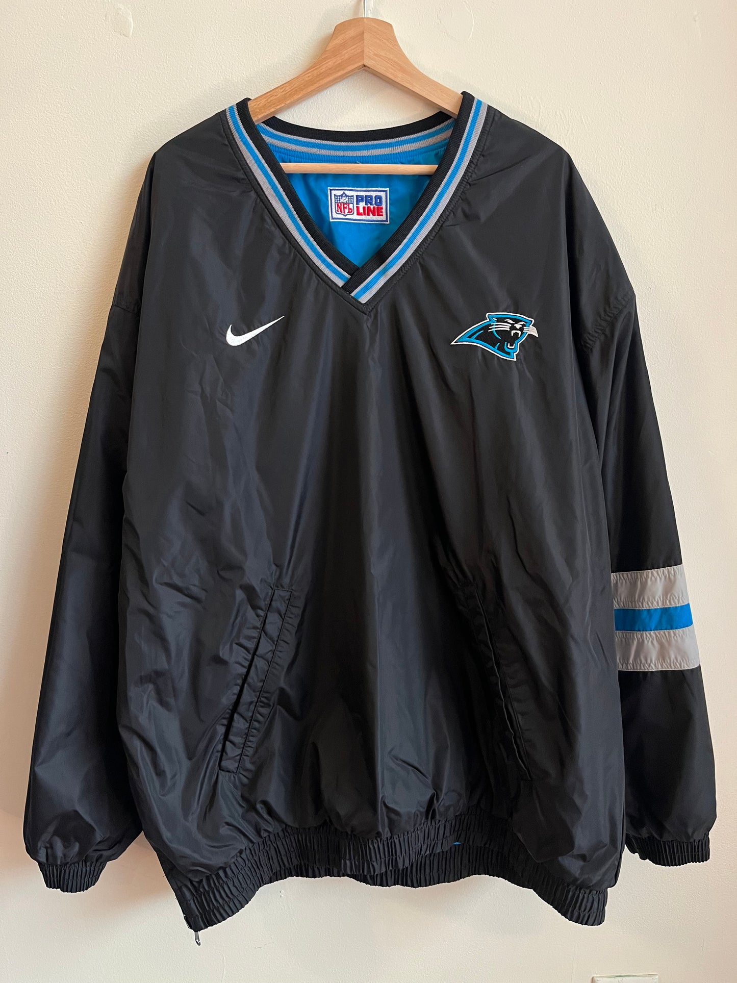 90s Carolina Panthers Nike Center Swoosh Reversible Windbreaker (XXL)
